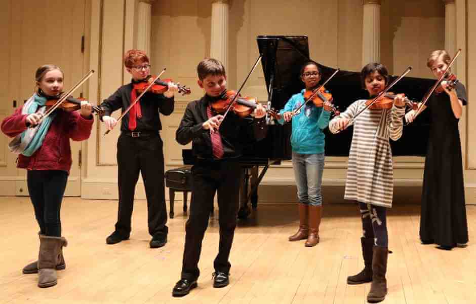 Bethesda Students Performing in a Music Ensemble at International School of Music in Bethesda