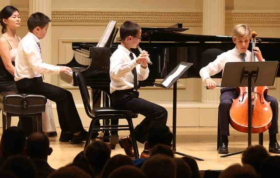 Children performing at International School of Music recital in Potomac